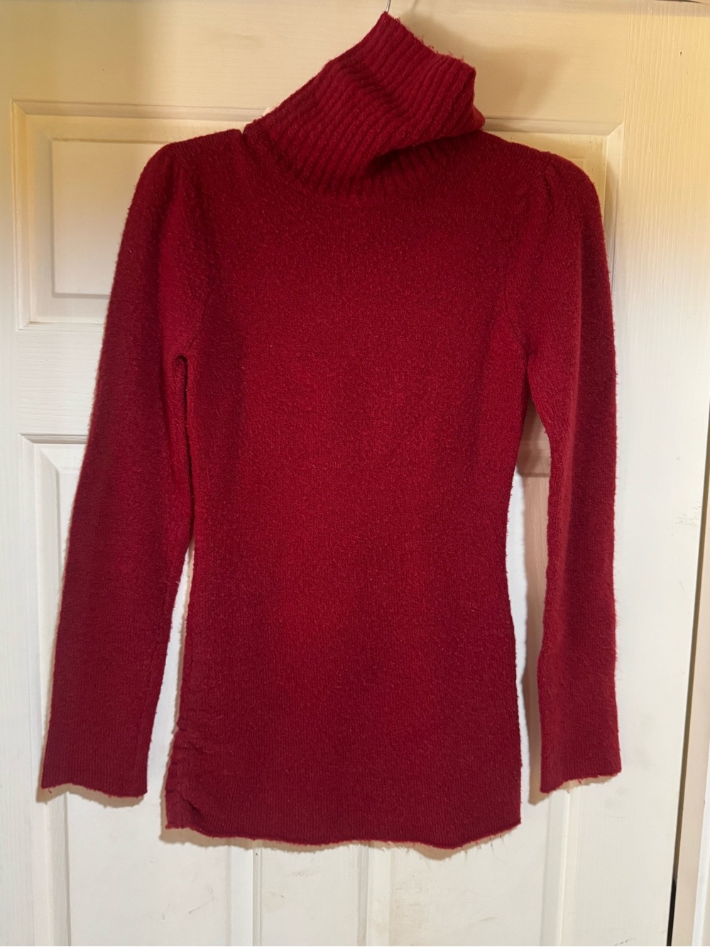 Love Rocks Red Turtleneck Cowl Sweater